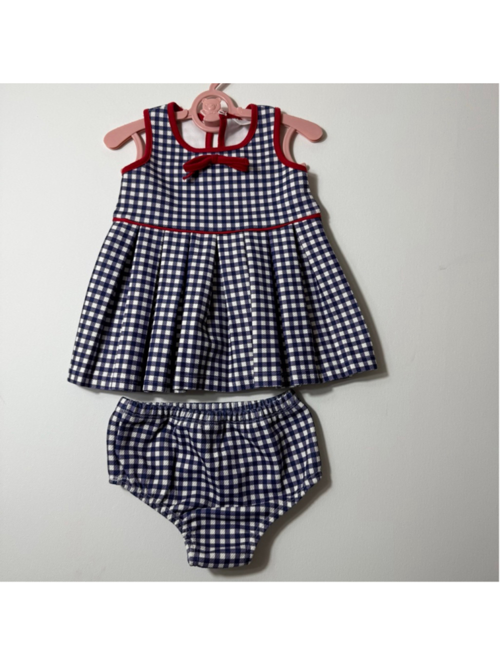 Girls EDGEHILL COLLECTION Casual Dress 12 Months Blue White Gingham